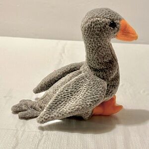 Ty Original Beanie Baby Honks The Goose Duck Grey 1999 Retired